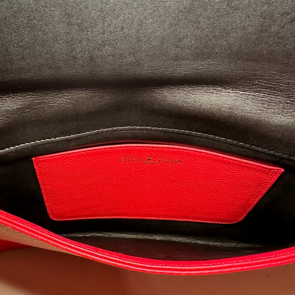 Mark and Graham leopard and red leather clutch - Picture 8 of 10